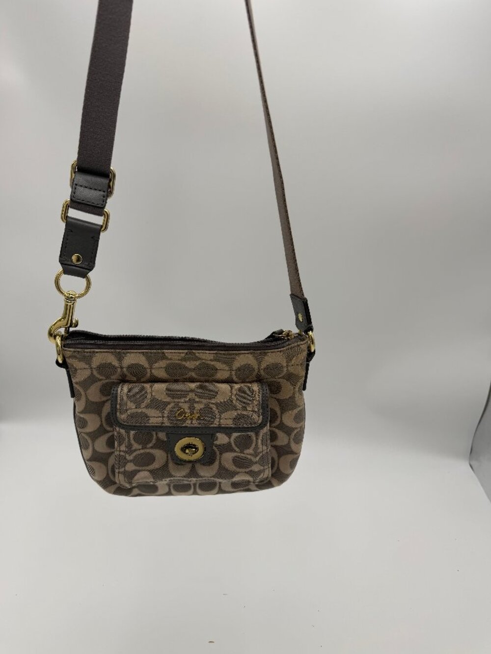 Coach Signature Mini Crossbody Bag Brown